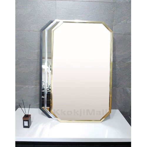 국내 제작 팔각 골드거울 600*1000 실버거울  블랙거울  알루미늄거울 벽걸이 거울 현관 거울